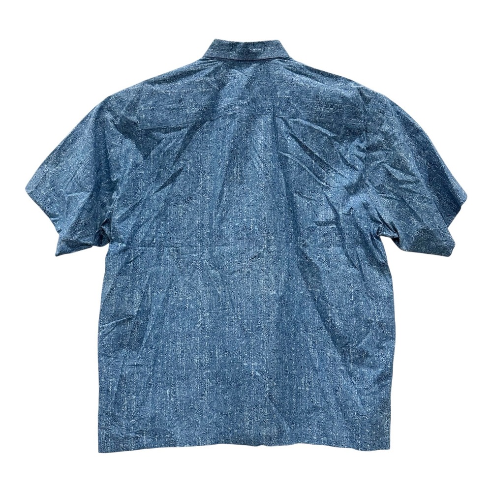 Tori Richard Mens 2XL Blue Paisley Cotton Lawn Hawaiian Shirt Made in HI - Picture 3 of 8